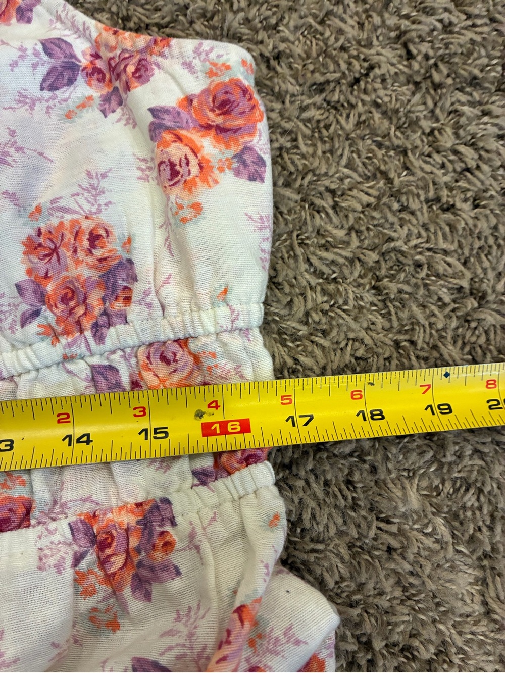 Laura Ashley x Lucky Brand Cream Floral Wide-Leg Capris Jumpsuit Size L - Picture 14 of 16